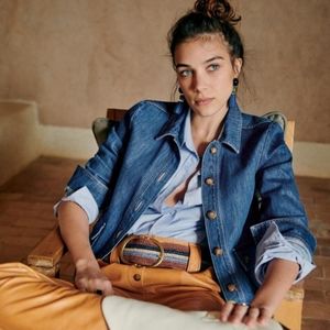 Sezane Anila Chambray Jacket